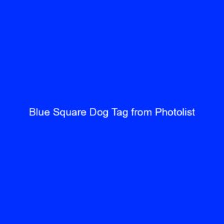 Blue Square Dog Tag from Photolist