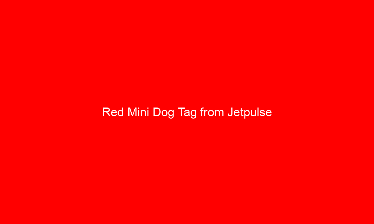 Red Mini Dog Tag from Jetpulse