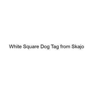 White Square Dog Tag from Skajo