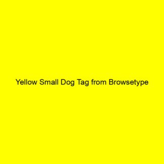 Yellow Small Dog Tag from Browsetype